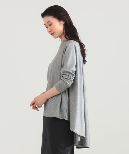 Demi-Luxe BEAMS（デミルクス ビームス）の「COG THE BIGSMOKE / ABBY バックフレア トップス（Tシャツ/カットソー・レディース・ネイビー/ライトグレー/ブラック・ONE SIZE）」の8枚目の写真