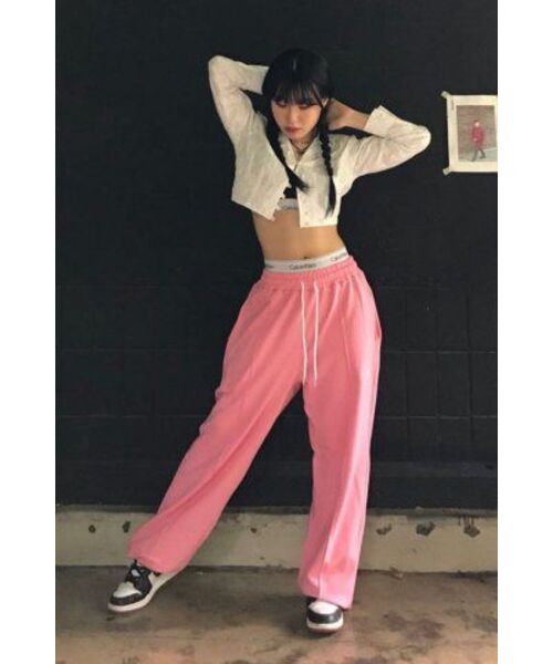 PIECEMAKER(ピースメーカー)の「STITCH CIRCLE LOGO SWEAT PANTS (PINK)(スウェットパンツ・レディース・その他・L)」の8枚目の写真