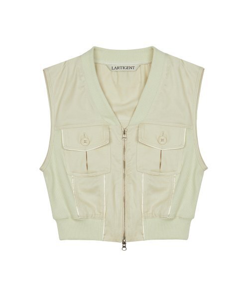 LARTIGENT（ラーティゼン）の「L3 POCKET VEST ZIPUP(CREAM)（ベスト・レディース・その他・FREE）」の5枚目の写真