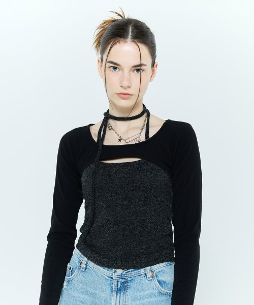 LARTIGENT（ラーティゼン）の「L6 CUTOUT RAGLAN TOP(BLACK)（Tシャツ/カットソー・レディース・その他・FREE）」の3枚目の写真