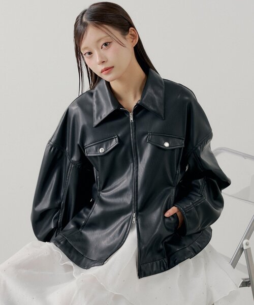 セール】【SALON by Chico】デニムペプラムジャケット(その他アウター セール】【SALON by Chico】デニムペプラムジャケット(その他アウター