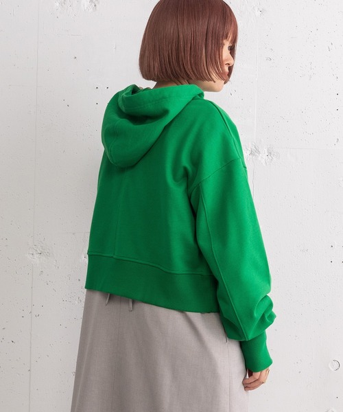 POU DOU DOU（プードゥドゥ）の「ボリューム袖裏毛フーディパーカ（パーカー・レディース・グレー/ブラウン/グリーン・3）」の19枚目の写真