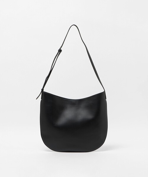 NOTHING WRITTEN(ナッシングリトゥン)の「<NOTHING WRITTEN> Flat Round Bag(ショルダーバッグ・レディース・ブラック・FREE)」の4枚目の写真