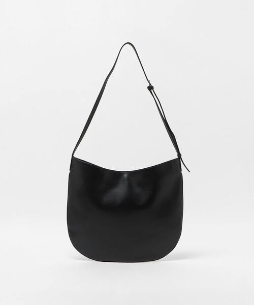 NOTHING WRITTEN(ナッシングリトゥン)の「<NOTHING WRITTEN> Flat Round Bag(ショルダーバッグ・レディース・ブラック・FREE)」の6枚目の写真
