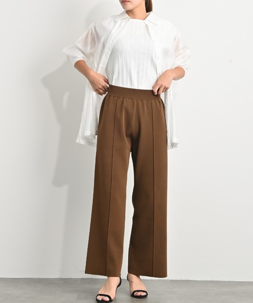 aunt lily(アントリリー)の「上質アセテートブレンド プレミアムニット ノースリーブプルオーバー(Tシャツ/カットソー・レディース・オフホワイト/ブラック/ライトブラウン・L/M/LL)」の15枚目の写真