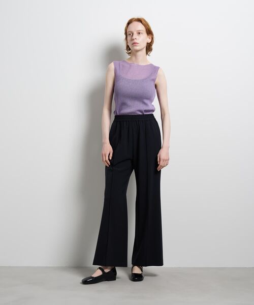 LANVIN en Bleu(ランバンオンブルー)の「ストレッチツイルフレアゴムパンツ(その他パンツ・レディース・ネイビー/ブラック・38/36)」の3枚目の写真