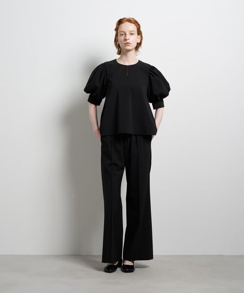 LANVIN en Bleu(ランバンオンブルー)の「ストレッチツイルフレアゴムパンツ(その他パンツ・レディース・ネイビー/ブラック・38/36)」の11枚目の写真
