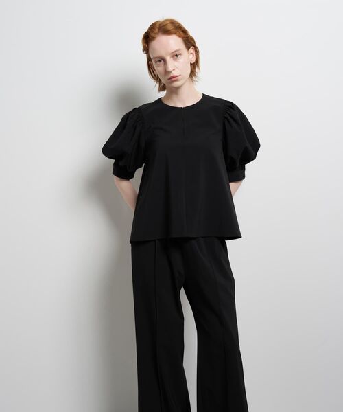 LANVIN en Bleu(ランバンオンブルー)の「ストレッチツイルフレアゴムパンツ(その他パンツ・レディース・ネイビー/ブラック・38/36)」の14枚目の写真