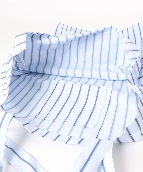 MIRROR STOKE(ミラーストーク)の「【ZOZO限定】《大容量》【2way/A4サイズ収納可能】MS LOGO STRIPE TOTE BAG/エムエスロゴストライプトートバッグ(トートバッグ・レディース・ベージュ/グリーン/ピンク/ブルー・FREE)」の7枚目の写真
