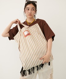 MIRROR STOKE（ミラーストーク）の「【ZOZO限定】《大容量》【2way/A4サイズ収納可能】MS  LOGO STRIPE TOTE BAG/エムエスロゴストライプトートバッグ（トートバッグ）」