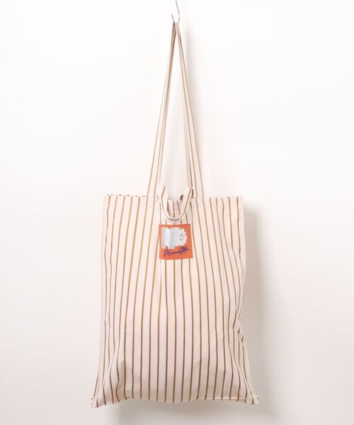 MIRROR STOKE(ミラーストーク)の「【ZOZO限定】《大容量》【2way/A4サイズ収納可能】MS LOGO STRIPE TOTE BAG/エムエスロゴストライプトートバッグ(トートバッグ・レディース・ベージュ/グリーン/ピンク/ブルー・FREE)」の18枚目の写真