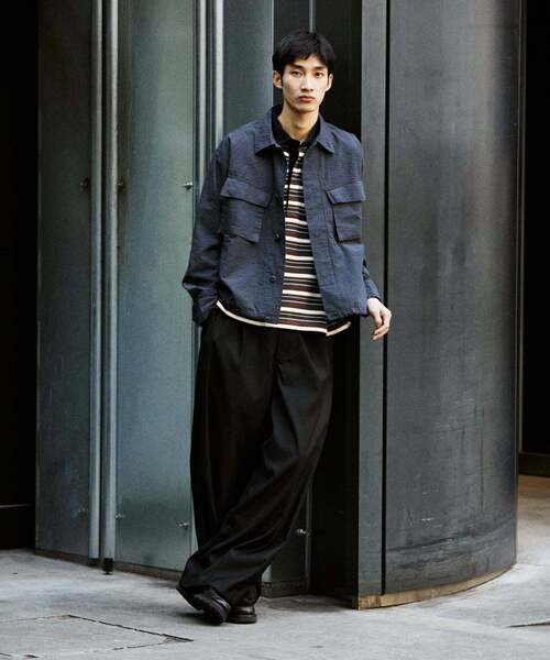 JOURNAL STANDARD（ジャーナルスタンダード）の「T/C サッカー ファティーグ ジャケット（その他アウター・メンズ・グレー/スミクロ/ネイビー/ブラウン・MEDIUM/LARGE）」の12枚目の写真