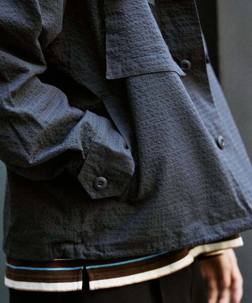 JOURNAL STANDARD（ジャーナルスタンダード）の「T/C サッカー ファティーグ ジャケット（その他アウター・メンズ・グレー/スミクロ/ネイビー/ブラウン・MEDIUM/LARGE）」の18枚目の写真