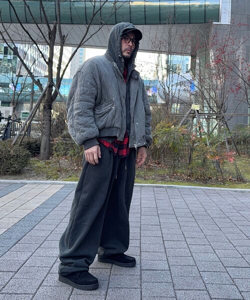 ANALOG MOOD(アナログムード)の「ソフトカーブ起毛スウェットパンツ(チャコール)(スウェットパンツ・メンズ・その他・FREE)」の4枚目の写真