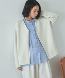 Doux archives | ボンディングノーカラーＺＩＰブルゾン(ブルゾン)