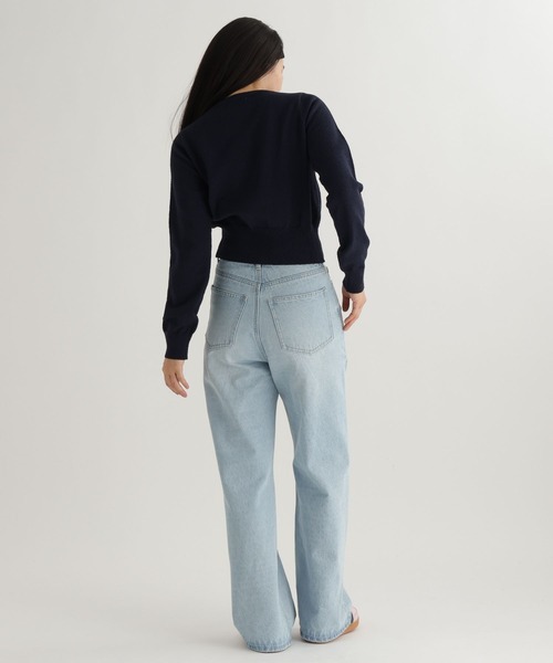 studio CLIP（スタディオクリップ）の「【daily CLIP】ループヤーンクロスボタンカーディガン（カーディガン/ボレロ・レディース・オフホワイト/ネイビー・FREE）」の19枚目の写真