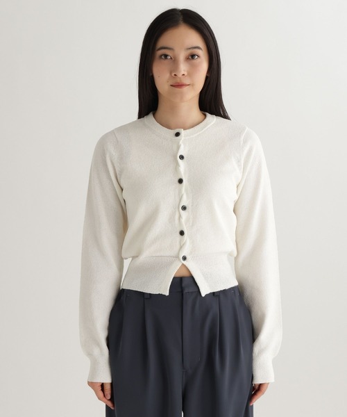 studio CLIP（スタディオクリップ）の「【daily CLIP】ループヤーンクロスボタンカーディガン（カーディガン/ボレロ・レディース・オフホワイト/ネイビー・FREE）」の20枚目の写真