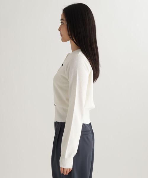 studio CLIP（スタディオクリップ）の「【daily CLIP】ループヤーンクロスボタンカーディガン（カーディガン/ボレロ・レディース・オフホワイト/ネイビー・FREE）」の21枚目の写真