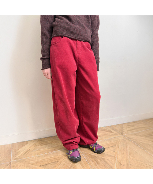 DIAGONAL(ダイアゴナル)の「ADJUSTABLE CORD TROUSERS (red)(その他パンツ・レディース・その他・SMALL/MEDIUM)」の1枚目の写真