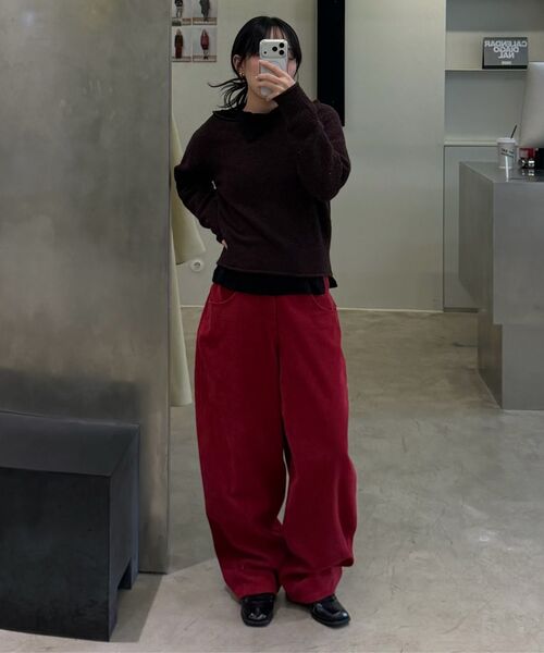 DIAGONAL(ダイアゴナル)の「ADJUSTABLE CORD TROUSERS (red)(その他パンツ・レディース・その他・SMALL/MEDIUM)」の2枚目の写真
