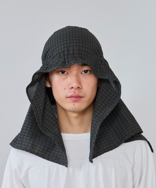 OVERRIDE(オーバーライド)の「OVERRIDE DOBBY PLAID HAT SHADE / オーバーライド(その他ヘアアクセサリー・メンズ・グリーン/ベージュ/ブルー・ONE SIZE)」の8枚目の写真