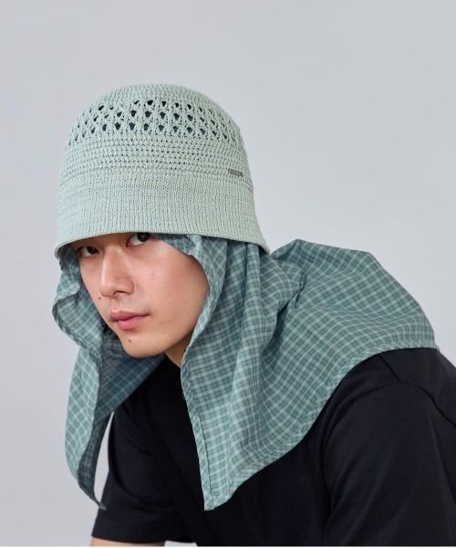OVERRIDE(オーバーライド)の「OVERRIDE DOBBY PLAID HAT SHADE / オーバーライド(その他ヘアアクセサリー・メンズ・グリーン/ベージュ/ブルー・ONE SIZE)」の15枚目の写真