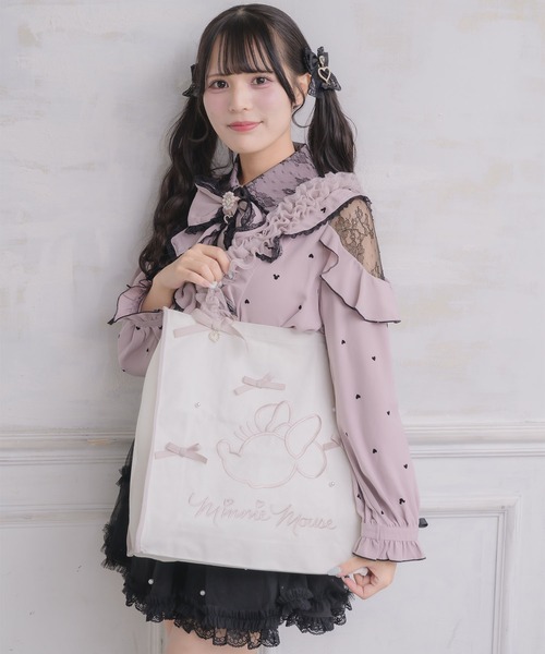 ROJITA(ロジータ)の「【Disney collection by ROJITA】ミニー刺繍トートバッグ(トートバッグ・レディース・ブラック/ピンク・FREE)」の13枚目の写真