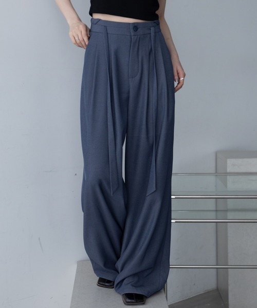 VACANCY(ヴァカンシー)の「アミコミワイドスラックスパンツ/SETUP(スラックス・レディース・ブルー/ブラック・LARGE/MEDIUM/SMALL)」の12枚目の写真