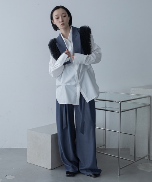 VACANCY(ヴァカンシー)の「アミコミワイドスラックスパンツ/SETUP(スラックス・レディース・ブルー/ブラック・LARGE/MEDIUM/SMALL)」の20枚目の写真