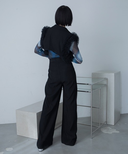 VACANCY(ヴァカンシー)の「アミコミワイドスラックスパンツ/SETUP(スラックス・レディース・ブルー/ブラック・LARGE/MEDIUM/SMALL)」の3枚目の写真