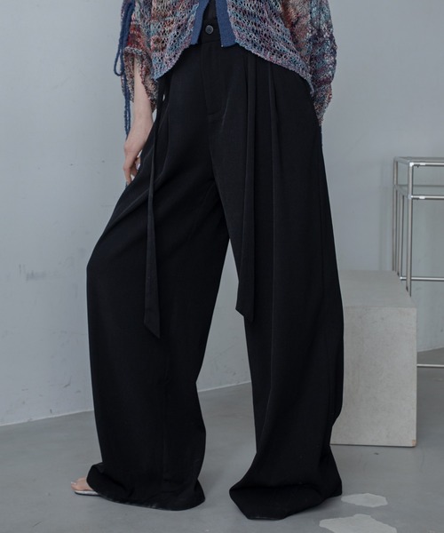 VACANCY(ヴァカンシー)の「アミコミワイドスラックスパンツ/SETUP(スラックス・レディース・ブルー/ブラック・LARGE/MEDIUM/SMALL)」の5枚目の写真