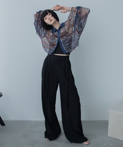 VACANCY(ヴァカンシー)の「アミコミワイドスラックスパンツ/SETUP(スラックス・レディース・ブルー/ブラック・LARGE/MEDIUM/SMALL)」の8枚目の写真