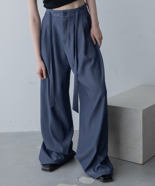 VACANCY(ヴァカンシー)の「アミコミワイドスラックスパンツ/SETUP(スラックス・レディース・ブルー/ブラック・LARGE/MEDIUM/SMALL)」の10枚目の写真