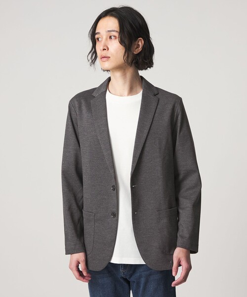 A DAY IN THE LIFE UNITED ARROWS（アデイインザライフユナイテッドアローズ）の「メランジ カルゼ ジャージー カーディガンジャケット＜A DAY IN THE LIFE＞（カーディガン/ボレロ・メンズ・ネイビー/ダークグレー/モカ・L/S/M）」の2枚目の写真