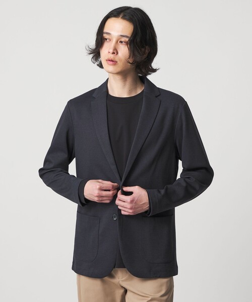 A DAY IN THE LIFE UNITED ARROWS（アデイインザライフユナイテッドアローズ）の「メランジ カルゼ ジャージー カーディガンジャケット＜A DAY IN THE LIFE＞（カーディガン/ボレロ・メンズ・ネイビー/ダークグレー/モカ・L/S/M）」の4枚目の写真