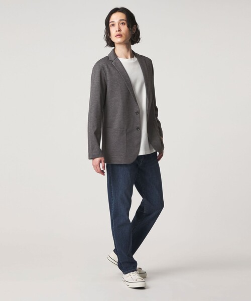A DAY IN THE LIFE UNITED ARROWS（アデイインザライフユナイテッドアローズ）の「メランジ カルゼ ジャージー カーディガンジャケット＜A DAY IN THE LIFE＞（カーディガン/ボレロ・メンズ・ネイビー/ダークグレー/モカ・L/S/M）」の9枚目の写真