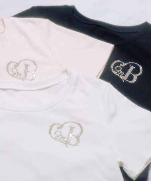OLIVE des OLIVE（オリーブデオリーブ）の「【Belle Charme】Glitter Logo Crop Tee（Tシャツ/カットソー・レディース・ブラック/オフホワイト/ピンク・FREE）」の20枚目の写真