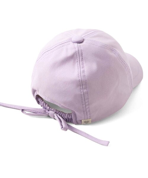 apres les cours(アプレレクール)の「【UVカット/接触冷感】後ろリボンロゴ刺繍キャップ(キャップ・キッズ・ラベンダー/チェック・58/54/50)」の5枚目の写真