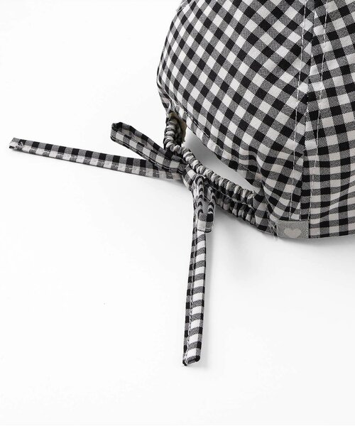 apres les cours(アプレレクール)の「【UVカット/接触冷感】後ろリボンロゴ刺繍キャップ(キャップ・キッズ・ラベンダー/チェック・58/54/50)」の13枚目の写真