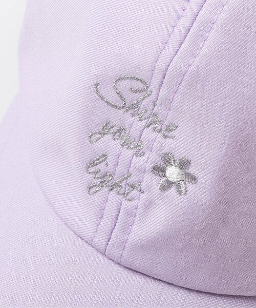 apres les cours(アプレレクール)の「【UVカット/接触冷感】後ろリボンロゴ刺繍キャップ(キャップ・キッズ・ラベンダー/チェック・58/54/50)」の14枚目の写真