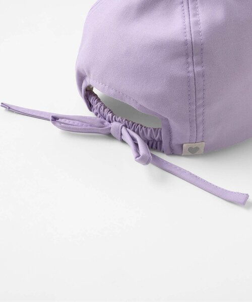 apres les cours(アプレレクール)の「【UVカット/接触冷感】後ろリボンロゴ刺繍キャップ(キャップ・キッズ・ラベンダー/チェック・58/54/50)」の15枚目の写真