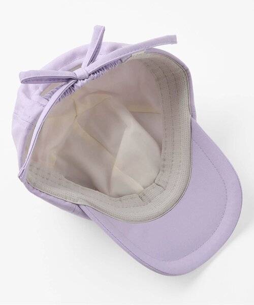 apres les cours(アプレレクール)の「【UVカット/接触冷感】後ろリボンロゴ刺繍キャップ(キャップ・キッズ・ラベンダー/チェック・58/54/50)」の17枚目の写真