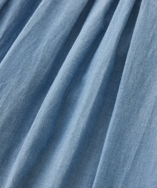 La boutique BonBon（ラブティックボンボン）の「【程よいカジュアル】シアーデニムギャザーロングスカート（デニムスカート・レディース・サックスブルー・PS/38/36）」の18枚目の写真