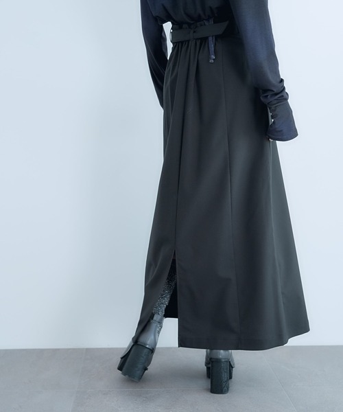 HARE（ハレ）の「CLEAR TEXTUREキリカエナロースカート(HARE)（スカート・レディース・ブラック/ブラウン/ライトグレー・FREE）」の14枚目の写真