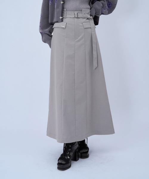 HARE（ハレ）の「CLEAR TEXTUREキリカエナロースカート(HARE)（スカート・レディース・ブラック/ブラウン/ライトグレー・FREE）」の16枚目の写真