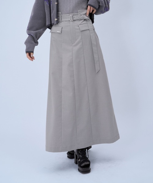 HARE（ハレ）の「CLEAR TEXTUREキリカエナロースカート(HARE)（スカート・レディース・ブラック/ブラウン/ライトグレー・FREE）」の17枚目の写真