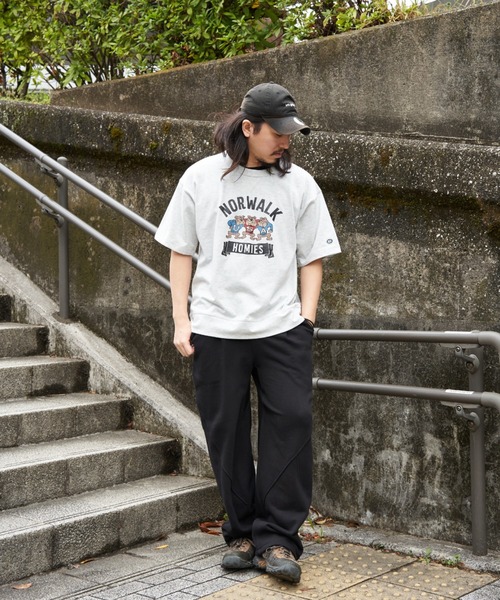 DISCUS ATHLETIC(ディスカス アスレチック)の「DISCUS ATHLETIC ディスカス アスレティック USAコットンヘビープリントスウェットTシャツ(Tシャツ/カットソー・メンズ・ネイビー/オフホワイト/ブラック/グレー・M/L/LL)」の18枚目の写真
