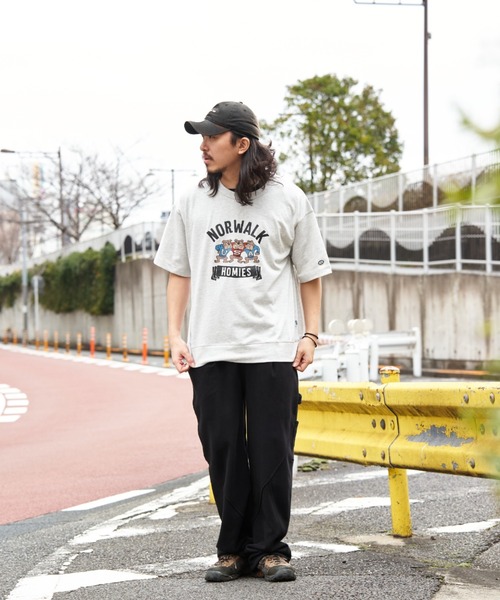 DISCUS ATHLETIC(ディスカス アスレチック)の「DISCUS ATHLETIC ディスカス アスレティック USAコットンヘビープリントスウェットTシャツ(Tシャツ/カットソー・メンズ・ネイビー/オフホワイト/ブラック/グレー・M/L/LL)」の8枚目の写真