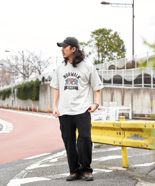 DISCUS ATHLETIC(ディスカス アスレチック)の「DISCUS ATHLETIC ディスカス アスレティック USAコットンヘビープリントスウェットTシャツ(Tシャツ/カットソー・メンズ・ネイビー/オフホワイト/ブラック/グレー・M/L/LL)」の9枚目の写真
