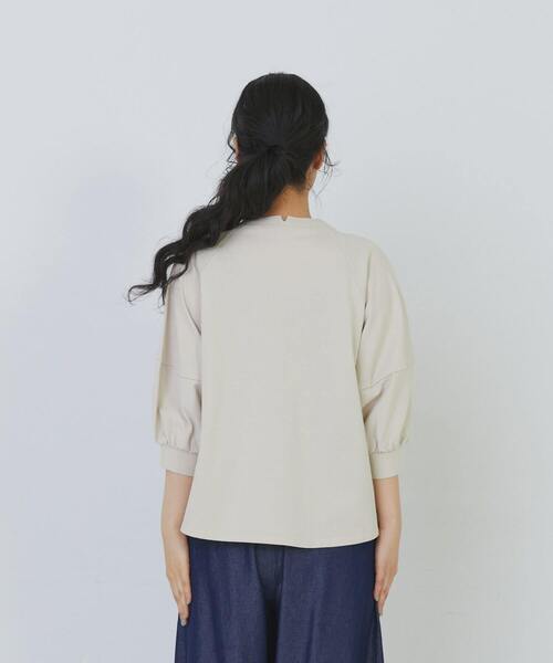 conges payes ADIEU TRISTESSE（コンジェ ペイエ アデュートリステス）の「ボトルシルエットスリーブカットソーブラウス（シャツ/ブラウス・レディース・チャコールグレー/グレイッシュベージュ/ベージュ・FREE）」の10枚目の写真